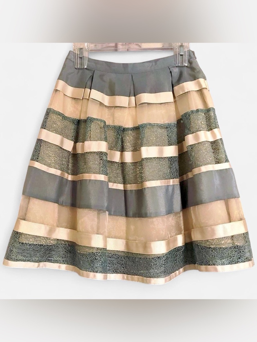 2 for 20 | Altar’d State Blue Textured Striped A-Line Skirt